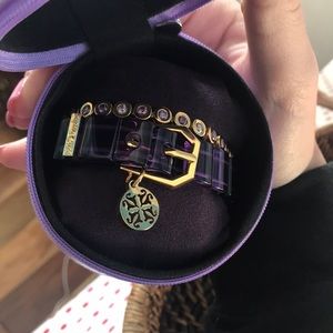 Charay- Aubergine (purple) rustic cuff duo